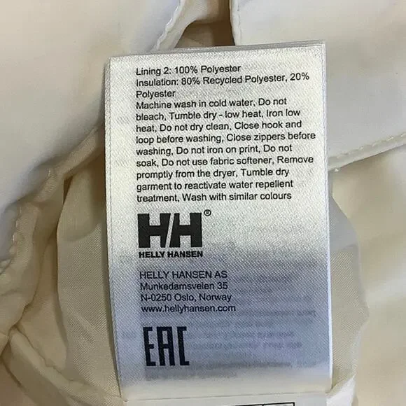 Helly Hansen Womens Medium White Switch Cargo Ski Insulated Pants Relaxed HR3-44